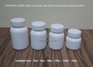 Plastic HDPE Tablet Containers