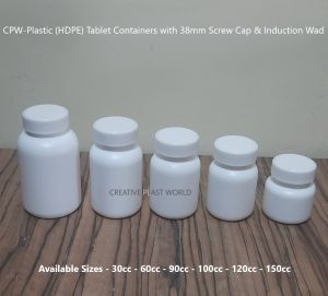 Plastic HDPE Tablet Containers