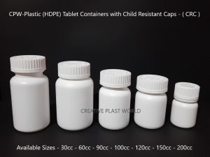 Plastic HDPE Tablet Containers
