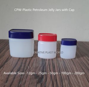 Plastic Petroleum Jelly Jars