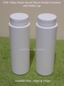Plastic Round Talcum Powder Containers