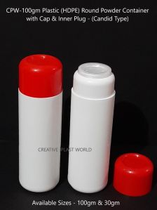 Plastic Round Talcum Powder Containers