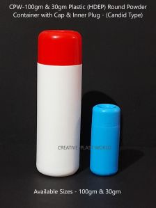 Plastic Round Talcum Powder Containers