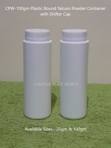 Plastic Round Talcum Powder Containers