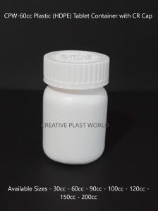 Plastic Tablet Containers with CRC Cap