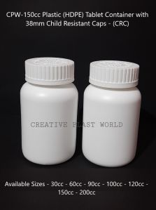 Plastic Tablet Containers with CRC Cap