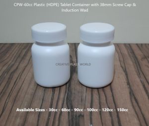 Plastic Tablet Containers with Screw Cap