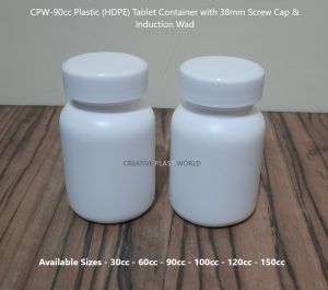 Plastic Tablet Containers with Screw Cap