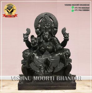 Black Marble Ganesha Statue