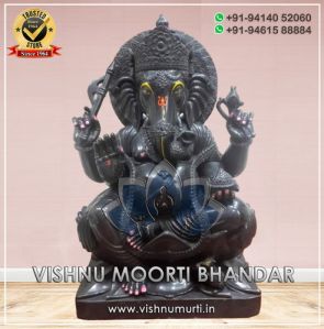 Black Marble Ganesha Statue