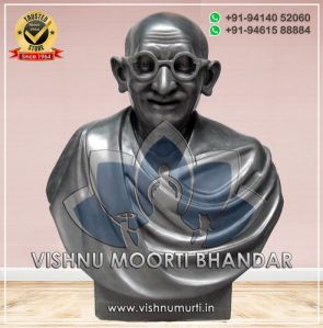 Black Marble Gandhi Statue
