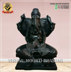 Black Marble Ganesha Statue
