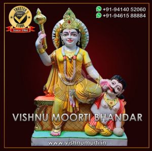 Marble Baglamukhi Mata Statue