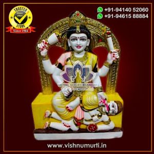 Marble Baglamukhi Mata Statue
