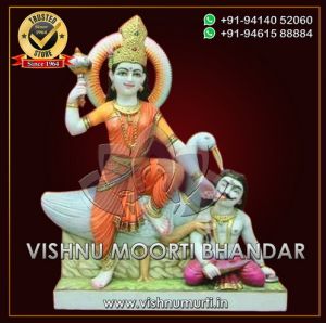 Marble Baglamukhi Mata Statue