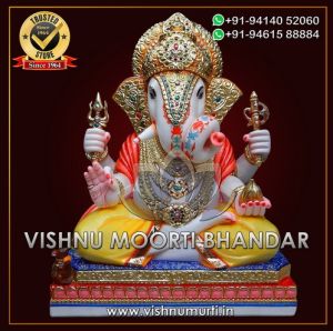 Marble Dagdusheth Ganesh Statue