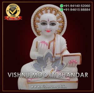 Marble Gautam Swami Statue