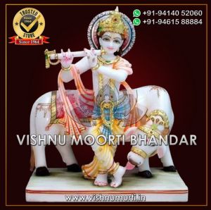 Marble Gau Gopal Statue