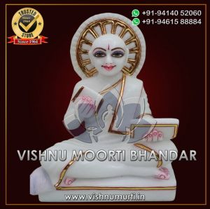 Marble Gautam Swami Statue