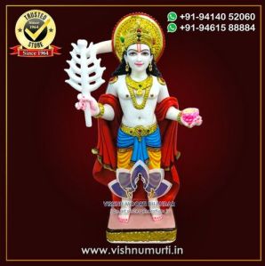 Marble Indra Dev Statue