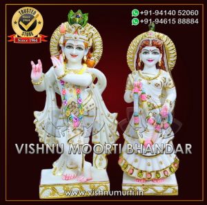Marble Radha Krishna Statue