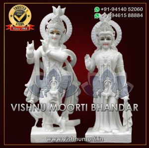 Marble Radha Krishna Statue