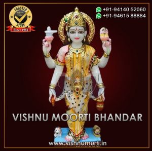 Standing Marble Parvati Mata Statue
