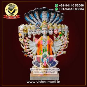 Vishnu Vishwarupa Marble Statue