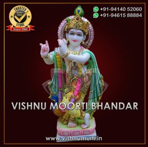 White Marble Krishna Statue
