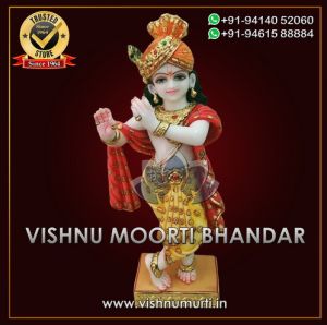 White Marble Krishna Statue