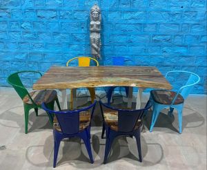 6 Seater Rectangular Restaurant Dining Table And Chairs