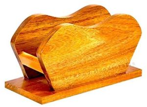 Brown Wooden Napkin Holder