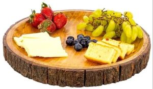 Wooden Bark Serving Platter