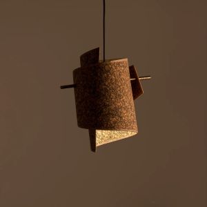 Nissa Cork Spiral Pendant Lamp