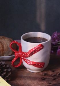 Bow Design Ceramic Mug