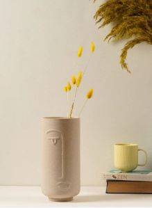 Japanese Face Modern Ceramic Flower Vase