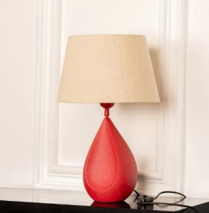Red Drop Textured Decorative Table Lamp