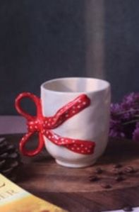 Bow Design Ceramic Mug