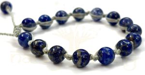 Handmade, Natural &AMP; Beautiful 8mm Lapis Lazuli Gemstone Hand-Knotted Macrame Protection Bracelet
