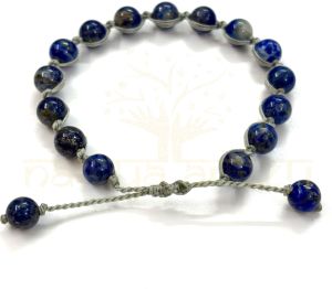 Handmade, Natural &AMP; Beautiful 8mm Lapis Lazuli Gemstone Hand-Knotted Macrame Protection Bracelet