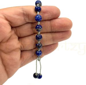 Handmade, Natural &AMP; Beautiful 8mm Lapis Lazuli Gemstone Hand-Knotted Macrame Protection Bracelet