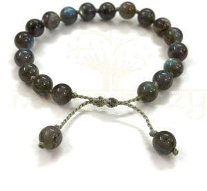 Handmade, Natural &AMP;AMP; Beautiful 8mm Labradorite Gemstone Hand-Knotted Protection Bracelet
