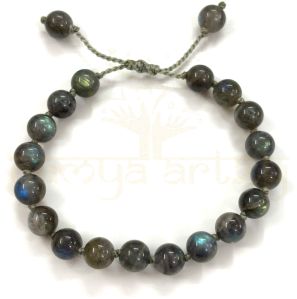 Handmade, Natural &AMP;AMP; Beautiful 8mm Labradorite Gemstone Hand-Knotted Protection Bracelet