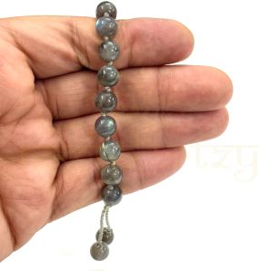 Handmade, Natural &AMP;AMP; Beautiful 8mm Labradorite Gemstone Hand-Knotted Protection Bracelet