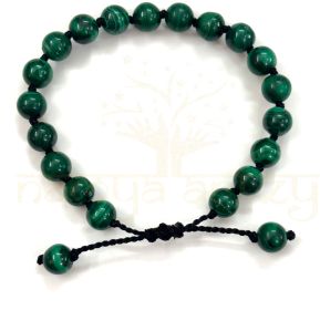 Handmade, Natural &AMP;AMP; Beautiful 8mm Malachite Gemstones Hand-Knotted Protection Bracelet