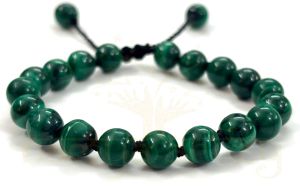 Handmade, Natural &AMP;AMP; Beautiful 8mm Malachite Gemstones Hand-Knotted Protection Bracelet