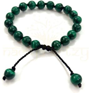 Handmade, Natural &AMP;AMP; Beautiful 8mm Malachite Gemstones Hand-Knotted Protection Bracelet