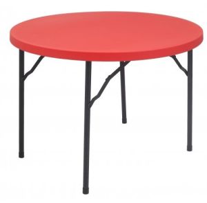 Supreme Disc Plastic Round Table in (Red) By Kylin