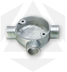 Cast Iron 3 Way Junction Box - T - Type