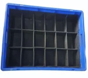 Blue Partition Plastic Bin